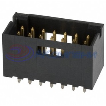 102618-5 Разъем на печатную плату, 250 V, 3 A, позиций: 14, рядов:2, вертикальный, 2.54 мм