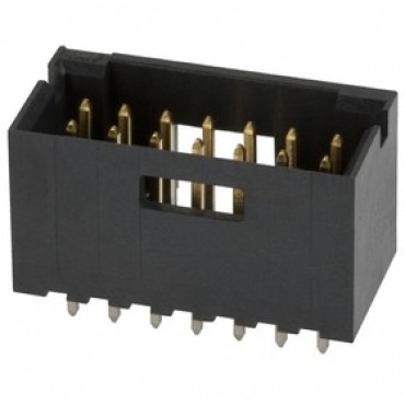 102618-5 Разъем на печатную плату, 250 V, 3 A, позиций: 14, рядов:2, вертикальный, 2.54 мм