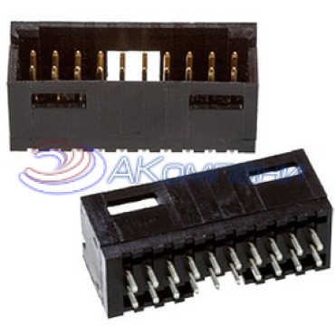 102618-1 Разъем на печатную плату, 250 V, 3 A, позиций: 26 , рядов:2, вертикальный, 2.54 мм