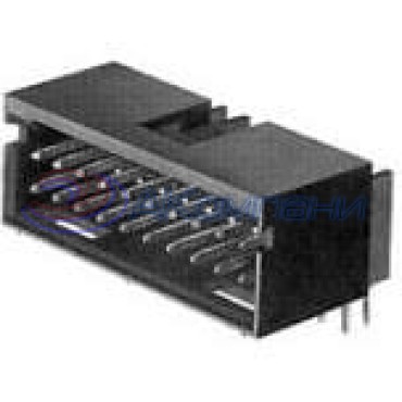 5-103166-1, Разъем угловой, Wire-to-Board, 2.54 мм, 2 ряда, 6 контактов, Through Hole Right Angle