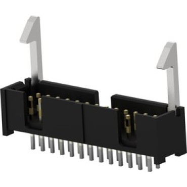 104128-4, Корпус разъема 2.54мм, 20P HEADER W/LATCHES