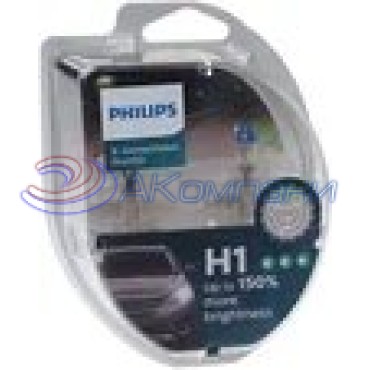 Лампа галогенная Н 1 12v  55w +150% яркости X-TREME VISION PRO 150 2шт PHILIPS