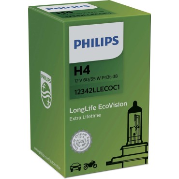 Лампа галогенная Н 4 12V 60/55 W LONG LIFE ECO VISION PHILIPS
