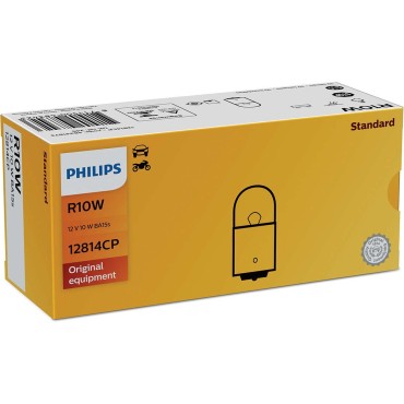 Лампа накаливания R10W (BA15s) 12V PHILIPS