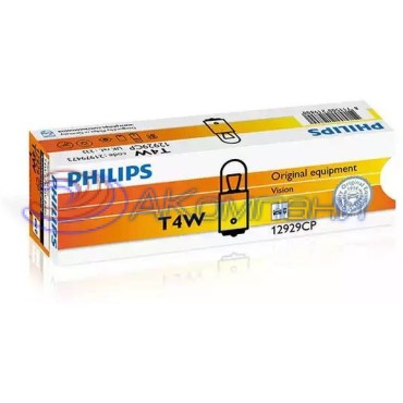 Лампа накаливания T4W (BA9s) 12V PHILIPS