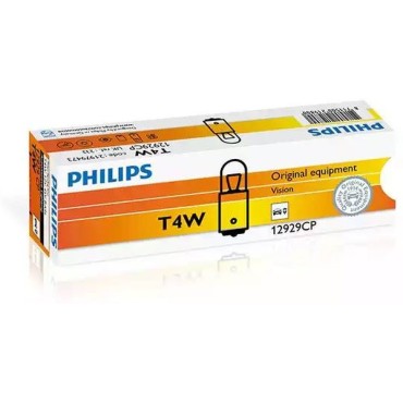 Лампа накаливания T4W (BA9s) 12V PHILIPS