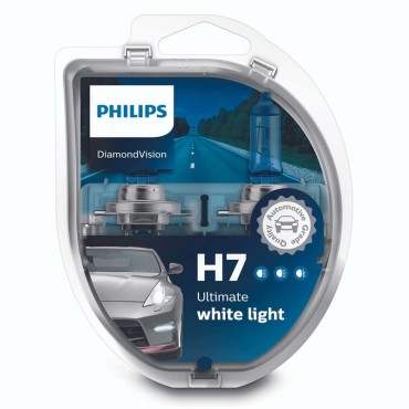 Лампа галогенная Н 7 12v 55w DIAMOND VISION 5000K 2шт PHILIPS