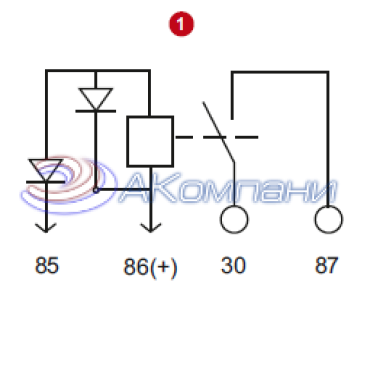 Реле свечей накала с винтовыми зажимами 24V 40-60А 131.3777