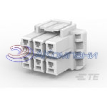 1376393-1, Корпус разъема 5mm POWER KEY 6P PLUG HSG NUT