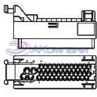 1393450-3, Корпус разъема для тяжелых условий 52 контакта, KABELBAUMST черный