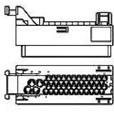 1393450-3, Корпус разъема для тяжелых условий 52 контакта, KABELBAUMST черный