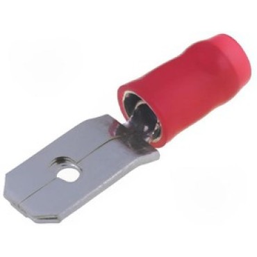 140896-2, Наконечник плоский, 6,3мм, 0,8мм, "папа", 0,5-1мм2, обжим, луженый