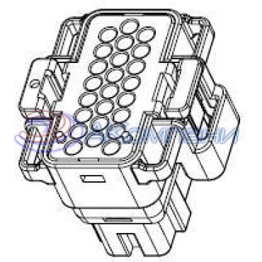 1456016-3, Корпус разъема гнездо RCP 24 Position 4mm Crimp ST Cable Mount