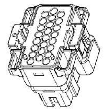 1456016-3, Корпус разъема гнездо RCP 24 Position 4mm Crimp ST Cable Mount