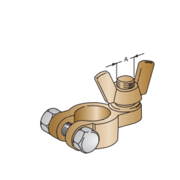 Клемма АКБ минусовая (-) медная, болт-гайка М8, 1506130 MTA