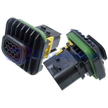 1-1564416-1, Корпус автомобильного разъема 8POS, TAB 1.6X0.6, TAB HSG, ASSY черный