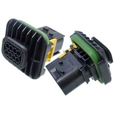1-1564416-1, Корпус автомобильного разъема 8POS, TAB 1.6X0.6, TAB HSG, ASSY черный