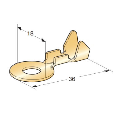 Наконечник неизолированный кольцевой 10мм, сечение провода 4,0-6,0мм² 1602550 MTA
