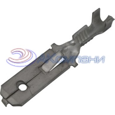 160691-2 Наконечник ножевой неизолированный 6.3мм, штекер, провод 0.5-1.5мм²