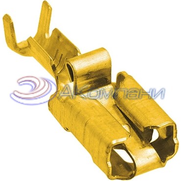 160759-1 Контакт гнездо Positive Lock 250 Series, обжим, 6,3мм, 0,8мм, "мама", 0,5-1,5мм2