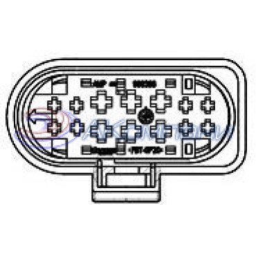 1719105-1 Корпус разъема 14POS,JPT,REC.HSG violet
