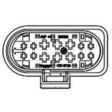 1719105-2 Корпус разъема 14POS,JPT,REC.HSG blue