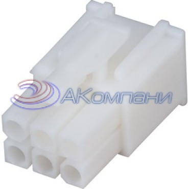 172168-1, Разъем Mini-Universal MATE-N-LOK, розетка 6PIN без контактов