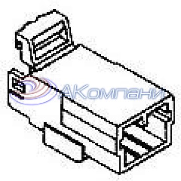 174929-1, Корпус разъема 070 MLC W-W CAP HSG 4P NATURAL