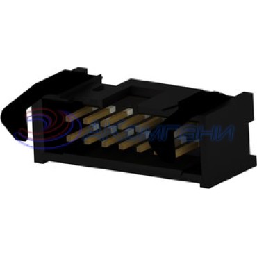 1761608-3, Разъем 2.54 мм, 2 ряда, 10 контактов, Сквозное Отверстие, AMP-LATCH