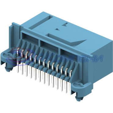 185534-2, Автомобильный разъем 26W MQS HDR RT ANGLE голубой