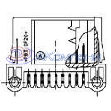 185683-1, Автомобильный разъем 18W MQS HDR LEFT WITH EAR