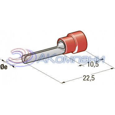 Клемма соединитель d=1,9, сечение провода 0,25 мм - 1 мм2