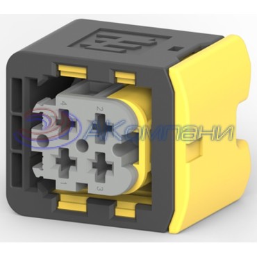 2-1418390-1, корпус розетки 4pos (MCP) HDSCS серый
