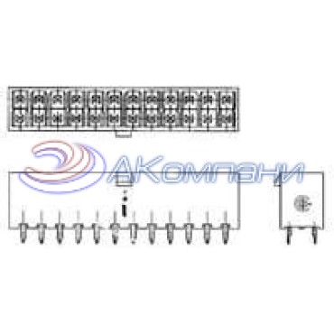 2-1586038-0, Разъем 20P VRT HDR VALU-LOK V0