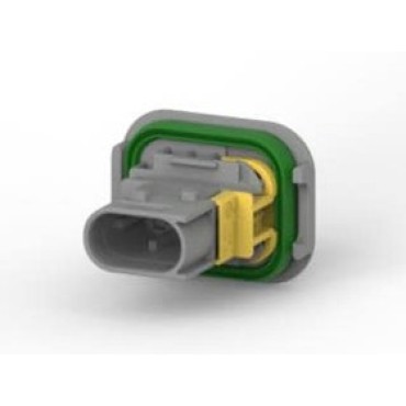 2-1703841-1 Корпус разъема вилка HDSCS 2 контакта, MCP 2.8X0.8мм серый