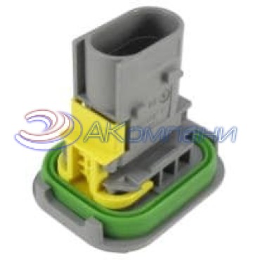2-1703843-1 Корпус разъема папа TAB 1.6X0.6 HSG ASSY, 3 контакта серый