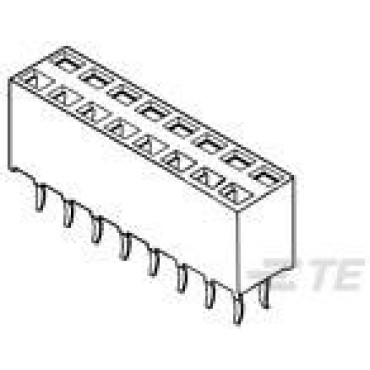 2-215309-0, Корпус разъема 2.54mm RCPT 40POS VERT T/H