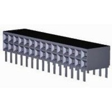 2-535512-0, Корпус разъема 2.54mm, 26 POS DUAL RT ANG T/H