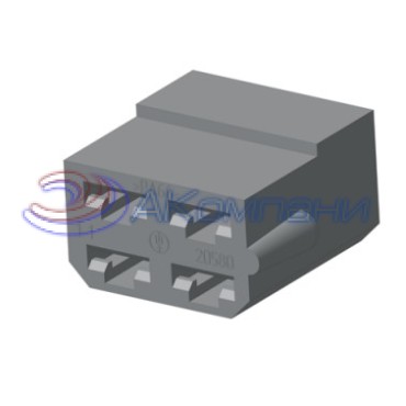 1/20580/80 Колодка 4-х клеммовая гнездовая серии 6,3