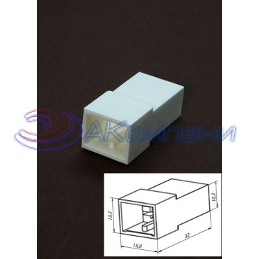 1/20605 Колодка штыревая 2-контактная 6,3 мм под контакт 1/02506 (45 7373 9004, 502602)