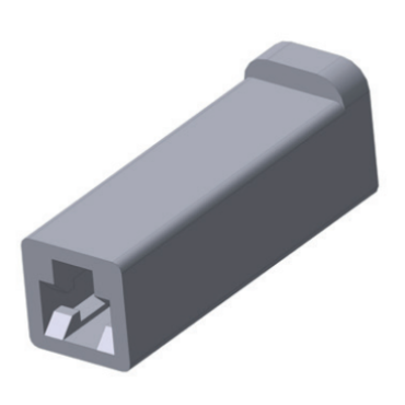 2108-3724350-20 Колодка гнездовая 1-контактная 2,8мм черная