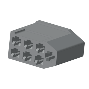 2108-3724359-01 Колодка гнездовая 7-контактная 2,8мм с двойной фиксацией, под 391 клемму (ОКП 45 7373 9043, 602207)
