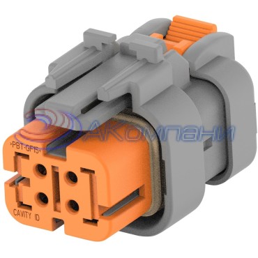 2320922-4, Корпус разъема 4 POS Plug Orange 0.177" (4.50mm)