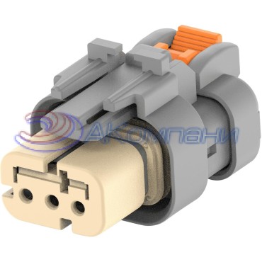 2320933-1 Корпус разъема PLUG, 3POS, KEY A; AMPSEAL 16 gray