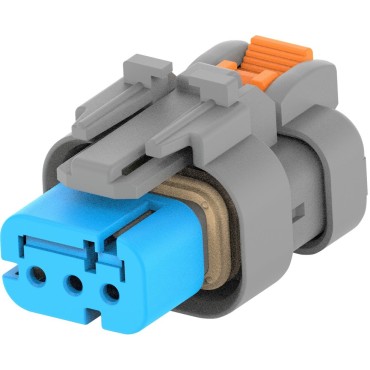 2320921-2, Корпус разъема 3 POS Plug Blue 0.177" (4.50mm)