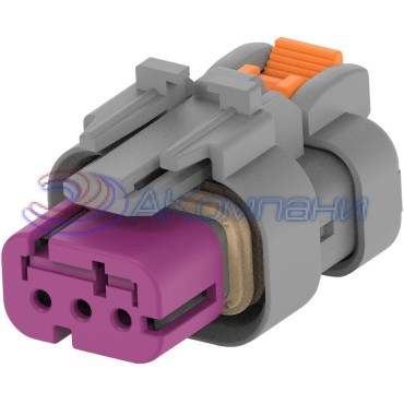 2320933-3 Корпус разъема PLUG, 3POS, KEY C; AMPSEAL 16 purple