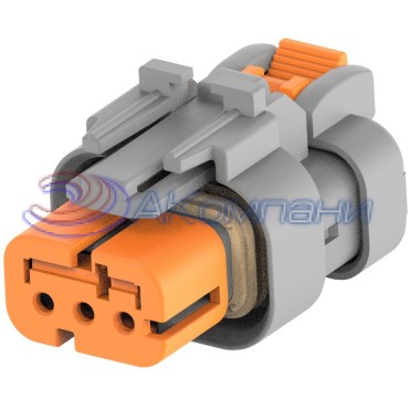 2320933-4 Корпус разъема PLUG, 3POS, KEY D; AMPSEAL 16 orange