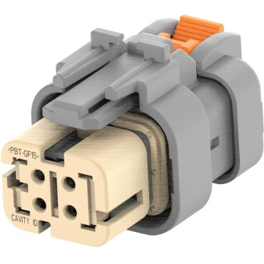 2320934-1 Корпус разъема PLUG, 4POS, KEY A; AMPSEAL 16 gray