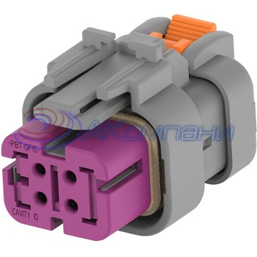 2320934-3 Корпус разъема PLUG, 4POS, KEY C; AMPSEAL 16 purple