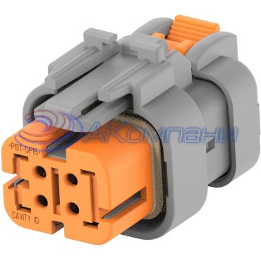 2320934-4 Корпус разъема PLUG, 4POS, KEY D; AMPSEAL 16 orange